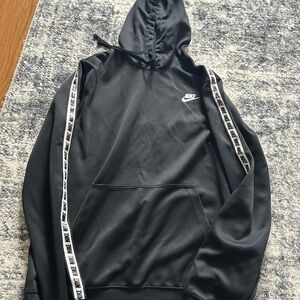 Nike Black Hoodie with Logo Accents